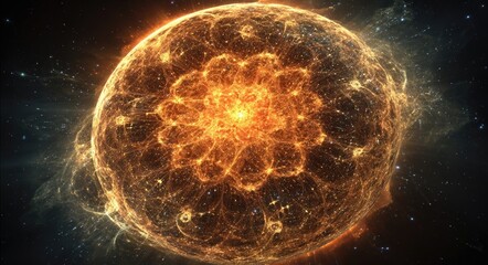 Fiery, ornate celestial sphere