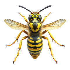 Yellow jacket wasp isolated on white background