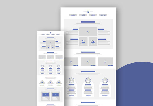 Landing Page Wireframe Template Layout