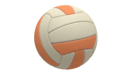 Isolated Volleyball Ball, Beach Play Equipment, Round Sphere Object, Team Sport Gear Item
