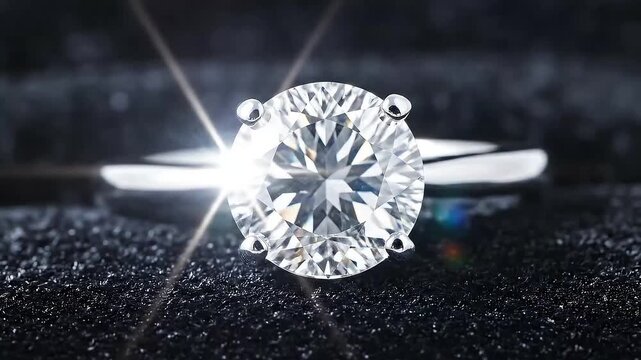 Elegant solitaire diamond ring