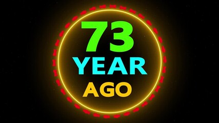 73 year ago text neon light motion graphics