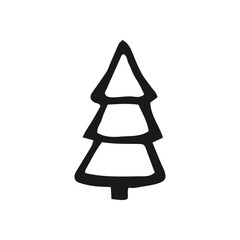 Christmas decorations. Hand drawn vector illustration.