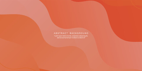 Abstract colorful orange banner wave background. Fluid shapes color pattern on white background. Simple banner trendy shapes design. Eps10 vector