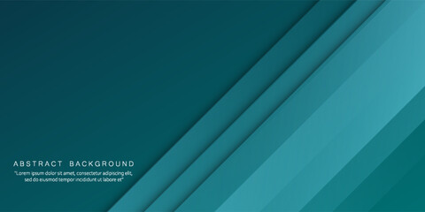 Abstract overlap dark green turquoise geometric gradient square design layers background with shadow and shapes. Eps10 vector