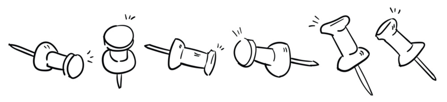  scribble thumb tack vectors 