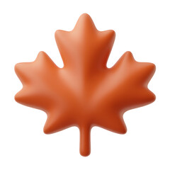 Obraz premium Red Maple Leaf Isolated on White Background