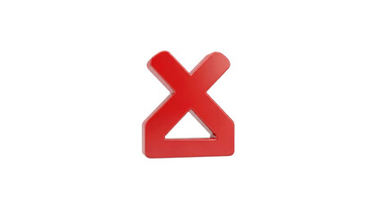 Obraz premium Red abstract X logo isolated on Transparent Background