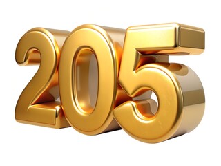 Golden 3d number 205