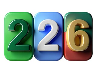 3d number 226 graphic