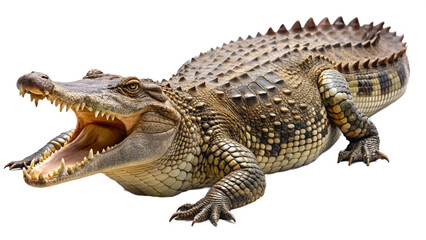 crocodile on white background