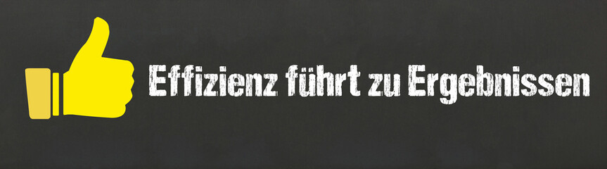 Effizienz führt zu Ergebnissen