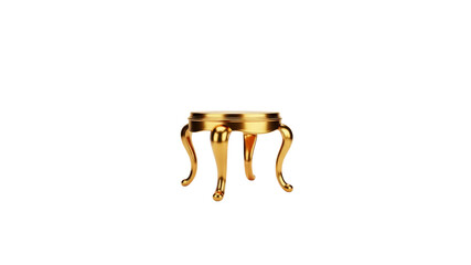 Elegant golden stool