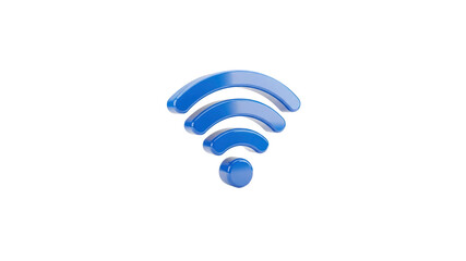 3D Wireless Icon on Transparent Background