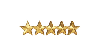 Five golden rating stars