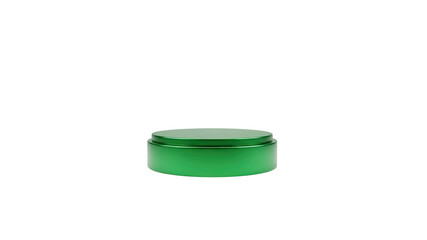 Shiny Green Metal Jar Container