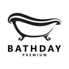 Bathtub modern shape logo design vector graphic symbol icon