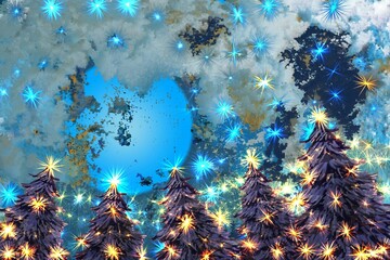 christmas tree in the night