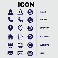 Name Phone Location Address Website Mail Icon Design.eps