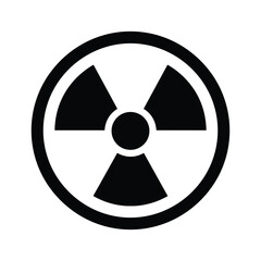 Fototapeta premium Radiation warning symbol on white background
