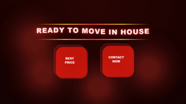 Real Estate Website Button Interface Design.