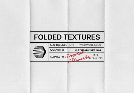 Wrinkled White Paper Textures