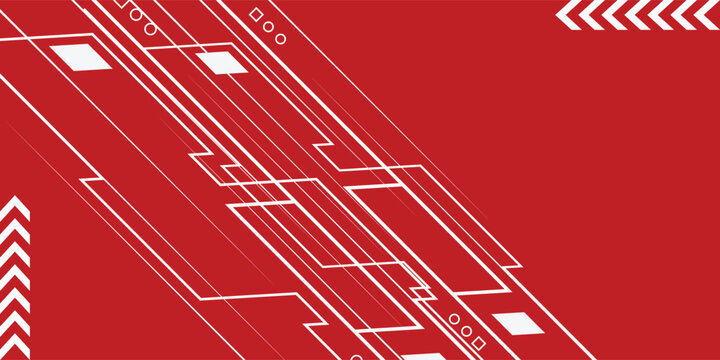 creative technology red and white banner, diagonal red dynamic sporty background. red art background