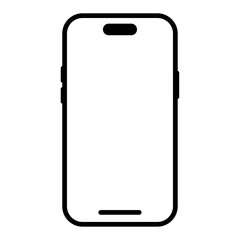 Minimalist blank smartphone with a dynamic island.