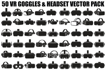 50 VR Goggles Headset Silhouette