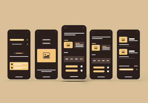 Food Mobile App Wireframe Template