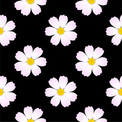 Flower vector seamless pattern illustration floral background 
