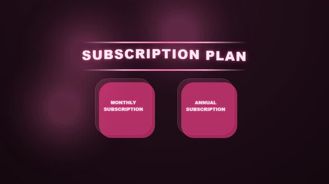 Subscription Plan Options Displayed on Screen.