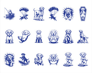 Labrador Retriever  Dog SVG Bundle