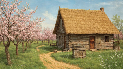 Obraz premium Vibrant Textured Landscape Painting for Home and Office Decor