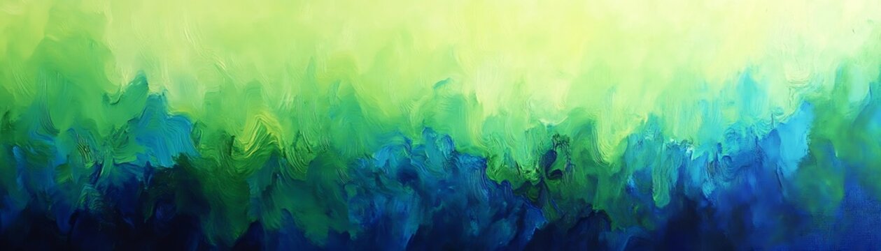 Vibrant abstract watercolor background with green blue and yellow hues blended together