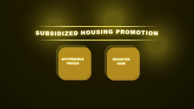 Subsidized Housing Promotion Advertisement Display.