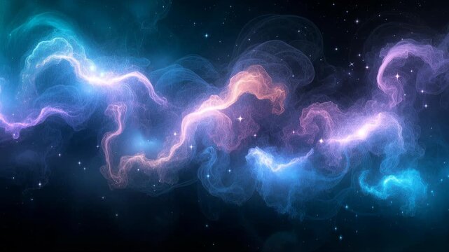 Cosmic nebula forming abstract space smoke background.