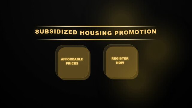 Subsidized Housing Promotion Advertisement Display.