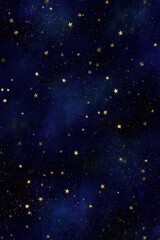Obraz premium Navy Blue Background with Gold Stars for Decorative and Design Projects