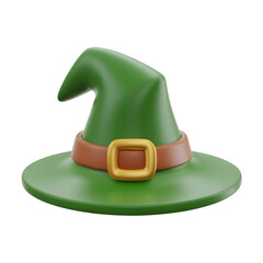 Green Leprechaun Hat with Brown Belt and Gold Buckle