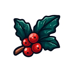 christmas, holly, berry, generation AI 