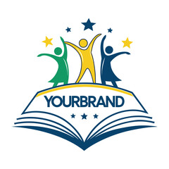 modern teamwork and community support vector logo, ideal for foundations, training centers, and corporate branding