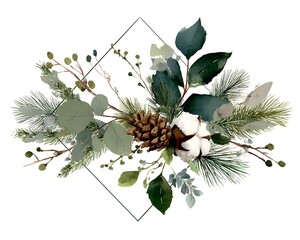 christmas frame, generation AI 