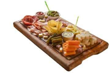 A delicious brazilian picanha meat platter on transparent background