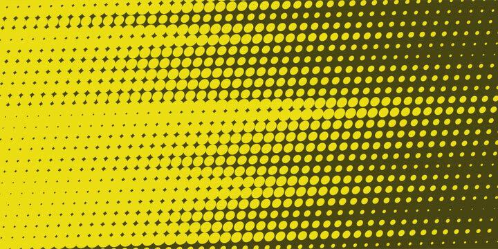 Gradient grunge texture background in yellow and dark blue color pattern with halftone dots