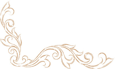 Decorative Thai traditional art decorative adornment for invitations and greeting cards, Elegant vector. 