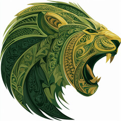 High Resolution Vector of Polynesian Style Lion