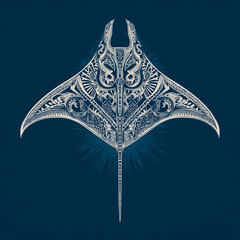 Polynesian Inspired Manta Ray Design