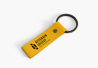 Leather Keychain Mockup