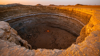 Darvaza (Derweze) gas crater (Door to Hell or Gates of Hell) in Turkmenistan © pwollinga